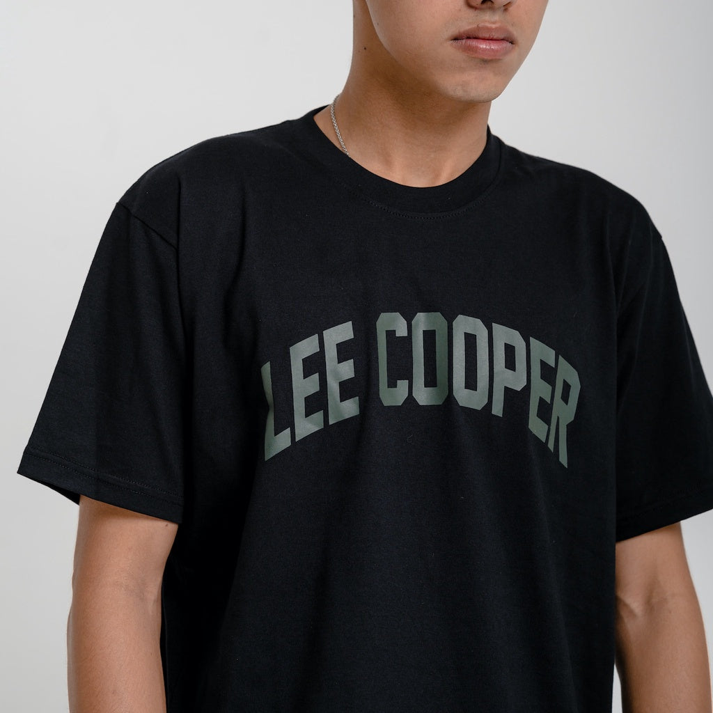 Lee Cooper T-shirt College Logo Type Black