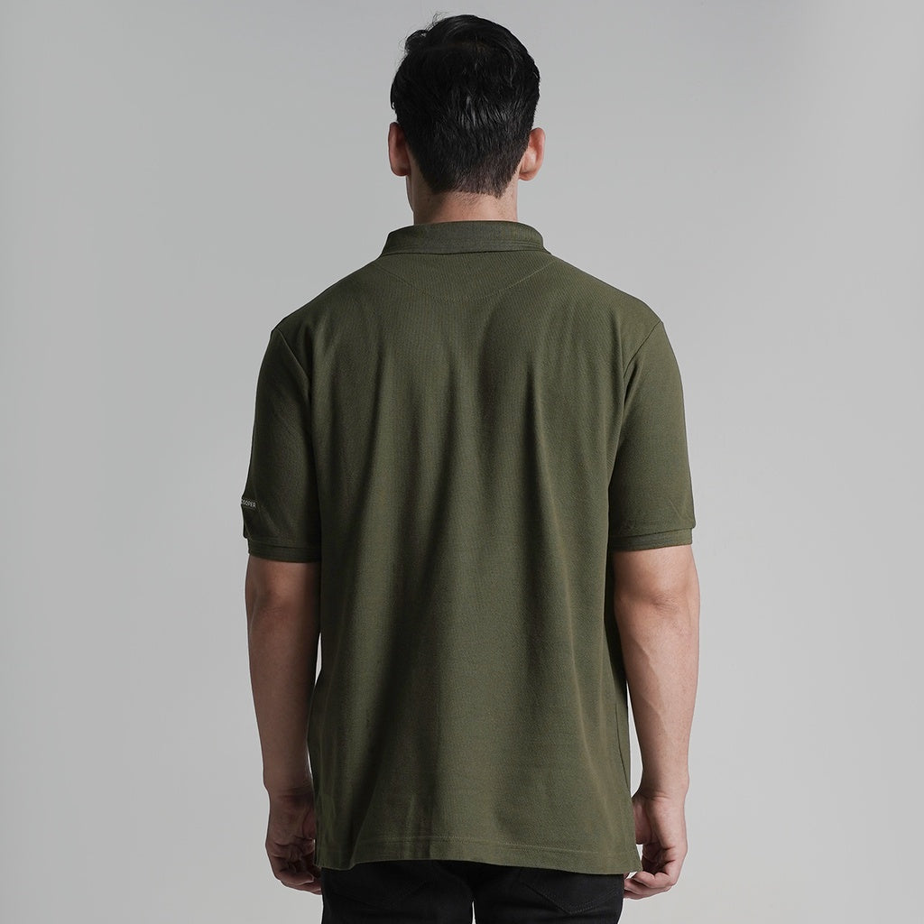 Lee Cooper Polo Shirt Pocket Olive