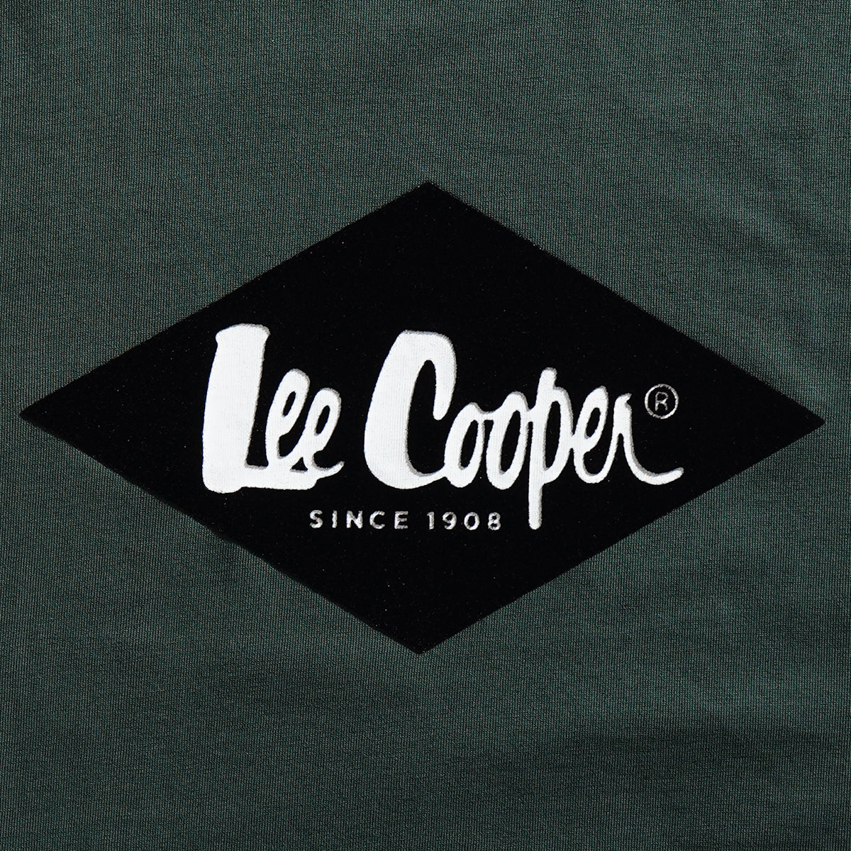 Lee Cooper T-Shirt Black Diamond Logo Velvet Olive