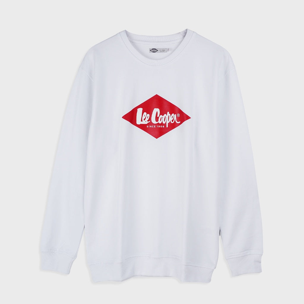 Lee Cooper Red Diamond Sweater White