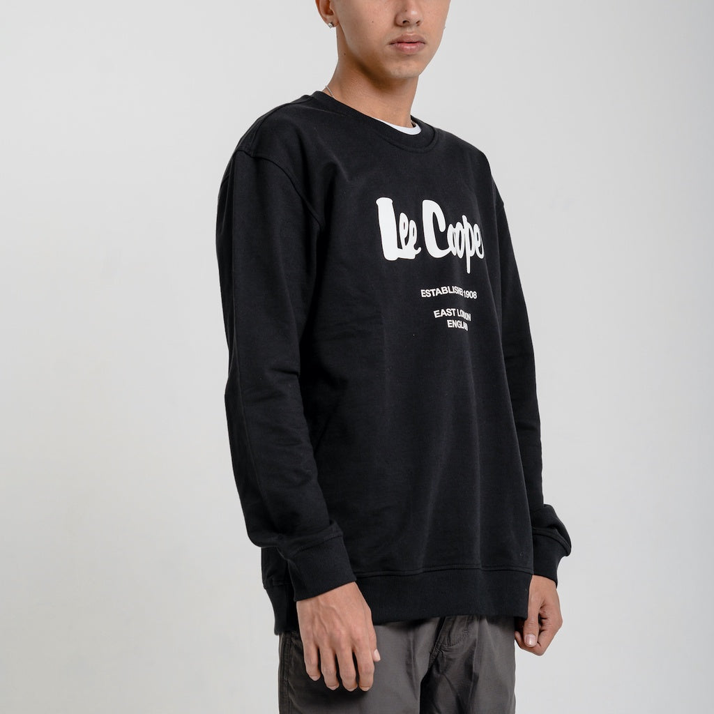 Lee Cooper Crewneck -Sweartshirt Logo Type Black