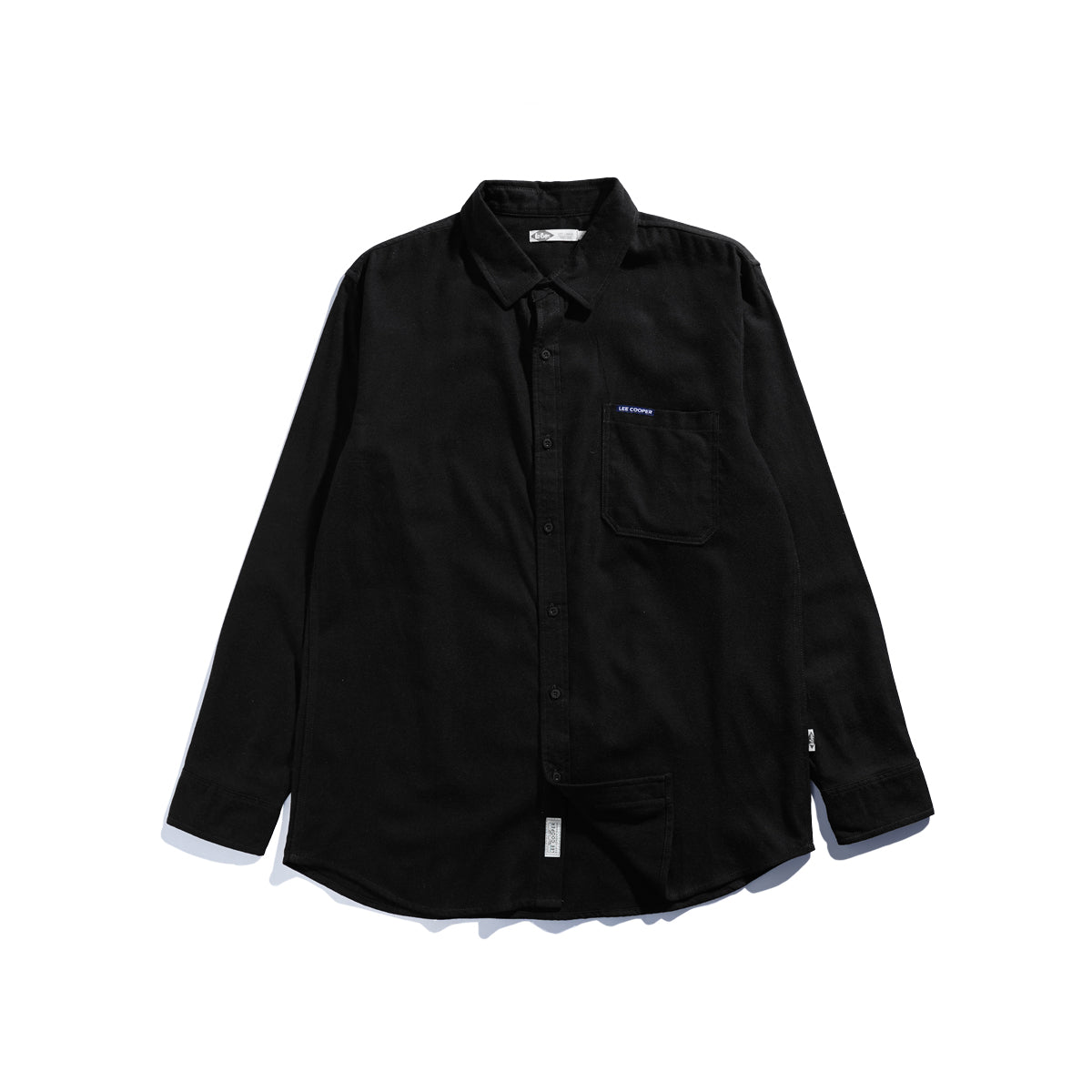 Lee Cooper Long Shirt Callum Plain Black