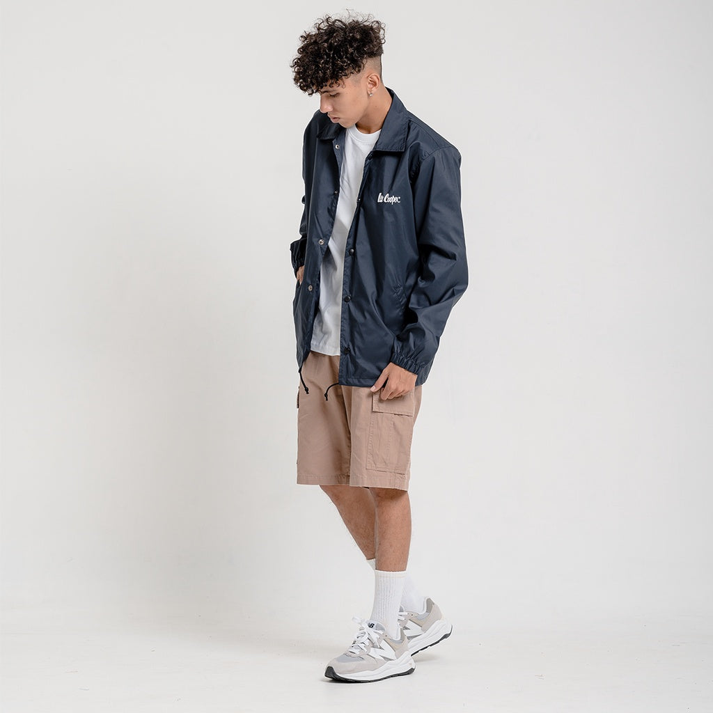 Lee Cooper Coach Jacket Logotype Navy