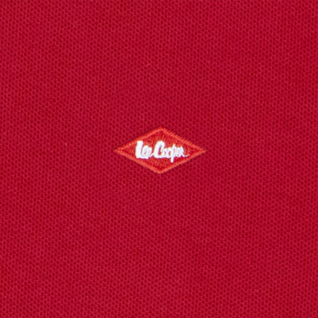 Lee Cooper Polo Shirt Logo Type Red