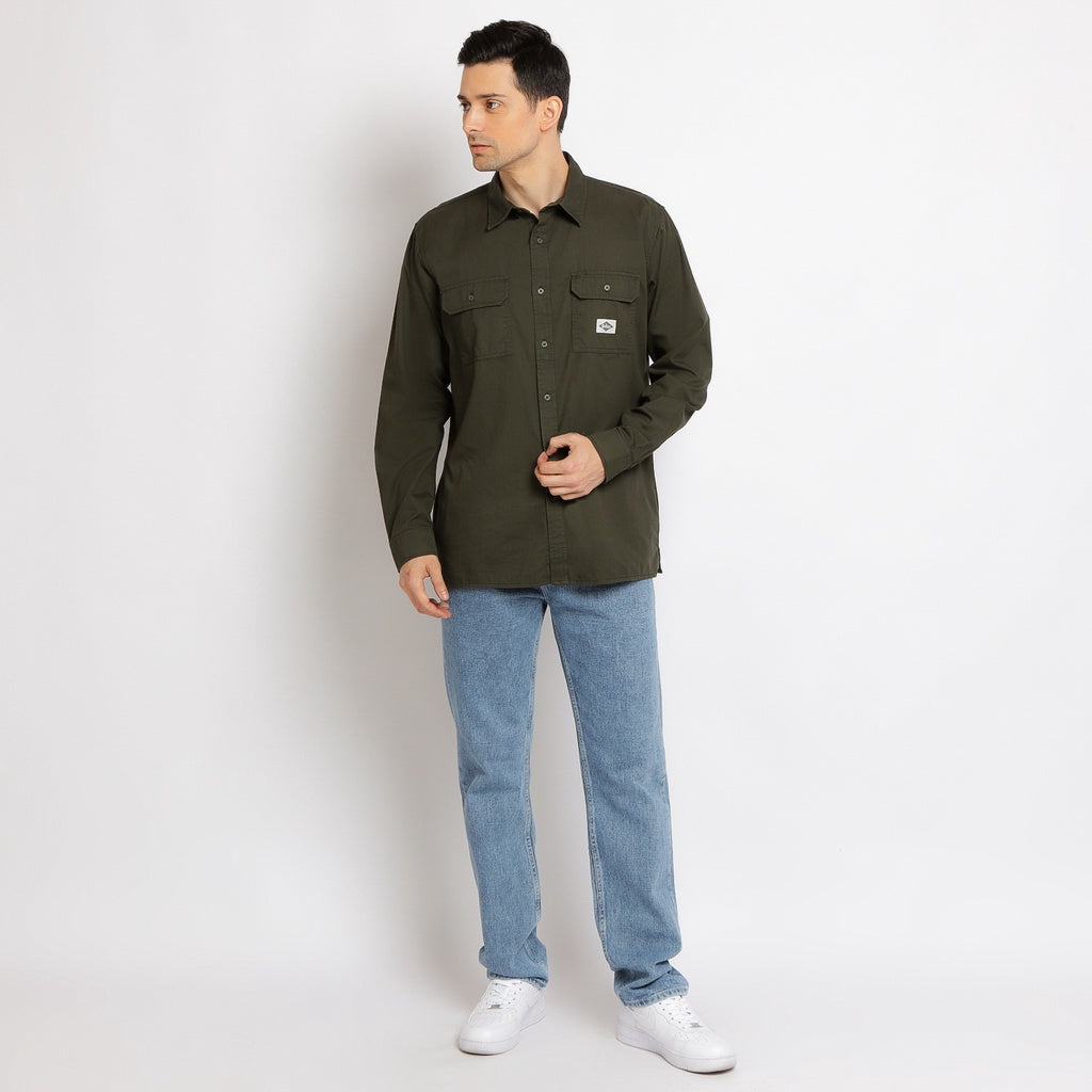 Lee Cooper Long Shirt Clive Olive