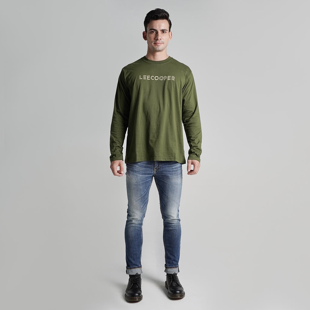 Lee Cooper Longsleeve T-shirt Green Future Green Army