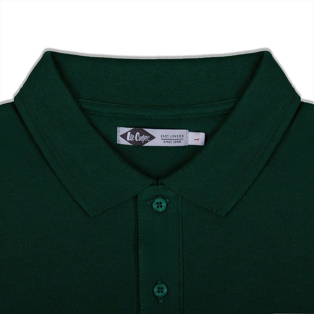 Lee Cooper Polo Shirt Logo Type Emerald Green