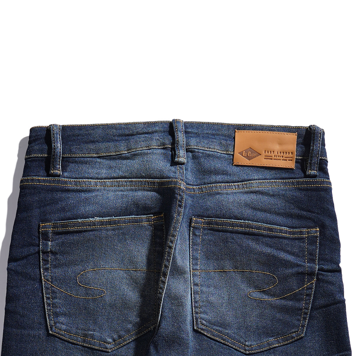Lee Cooper Tapered Fit Jeans Arthur Repaired Medium Blue Indigo