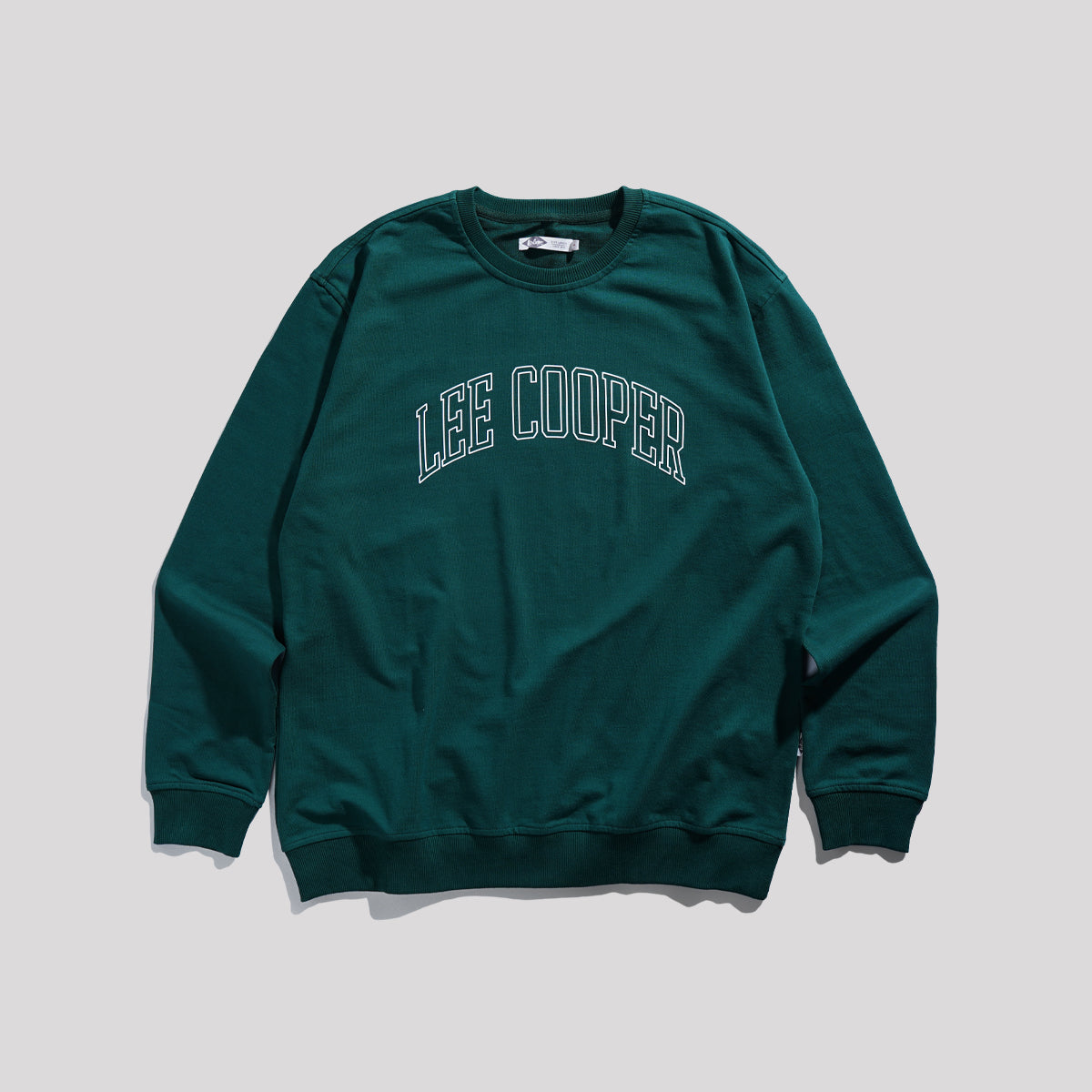 LEE COOPER SWEATER OUTLINE COLLEGE EMERALD GREEN