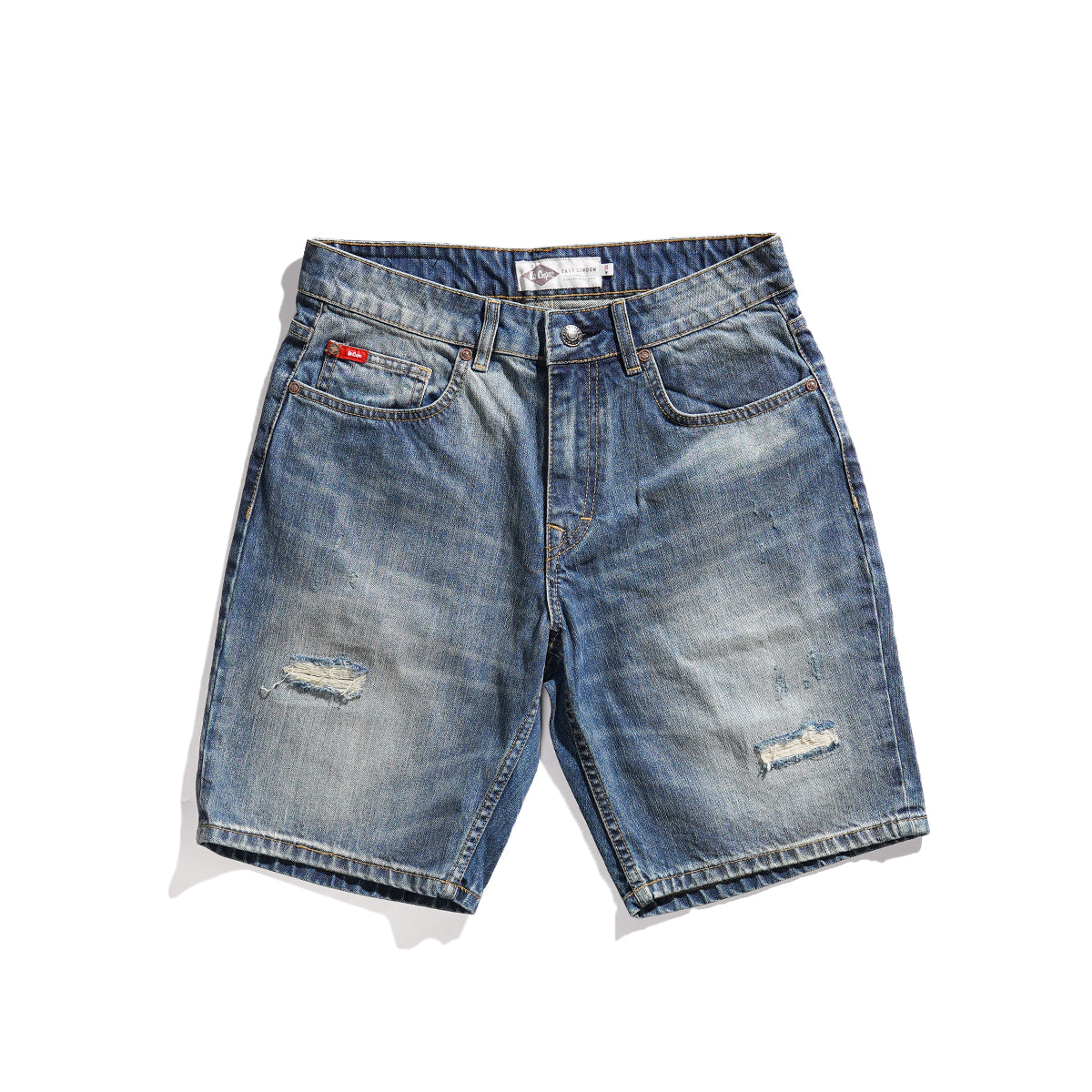 Lee Cooper Jeans Short Repaired Medium Blue