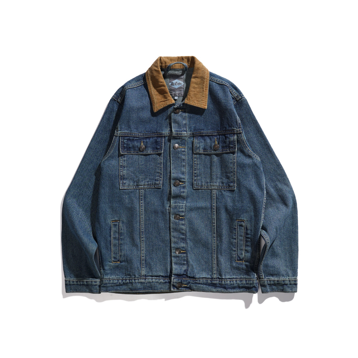 LEE COOPER JACKET TRUCKER CORDUROY WORN MEDIUM BLUE