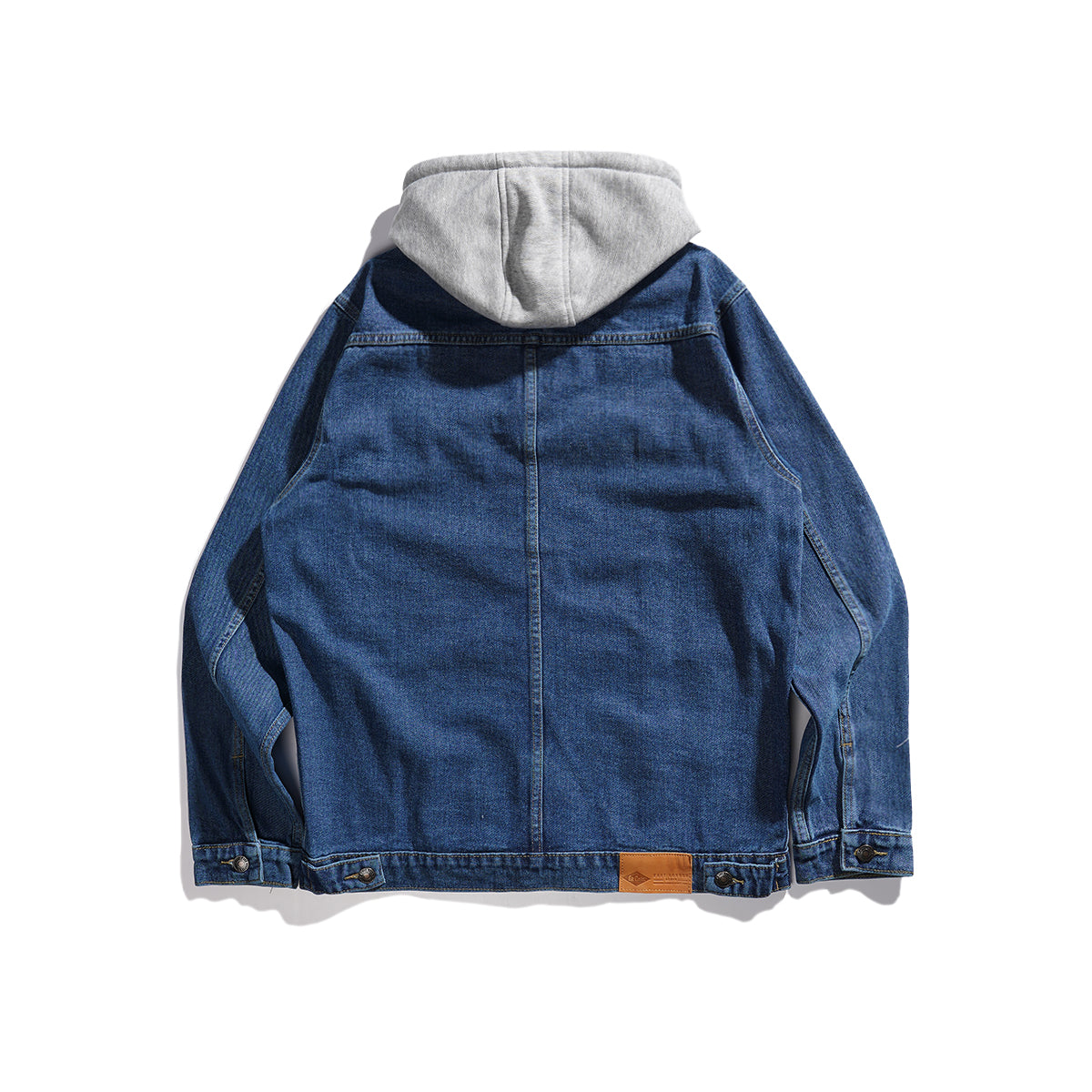 LEE COOPER JACKET TRUCKER HOODIE WORN DARK BLUE