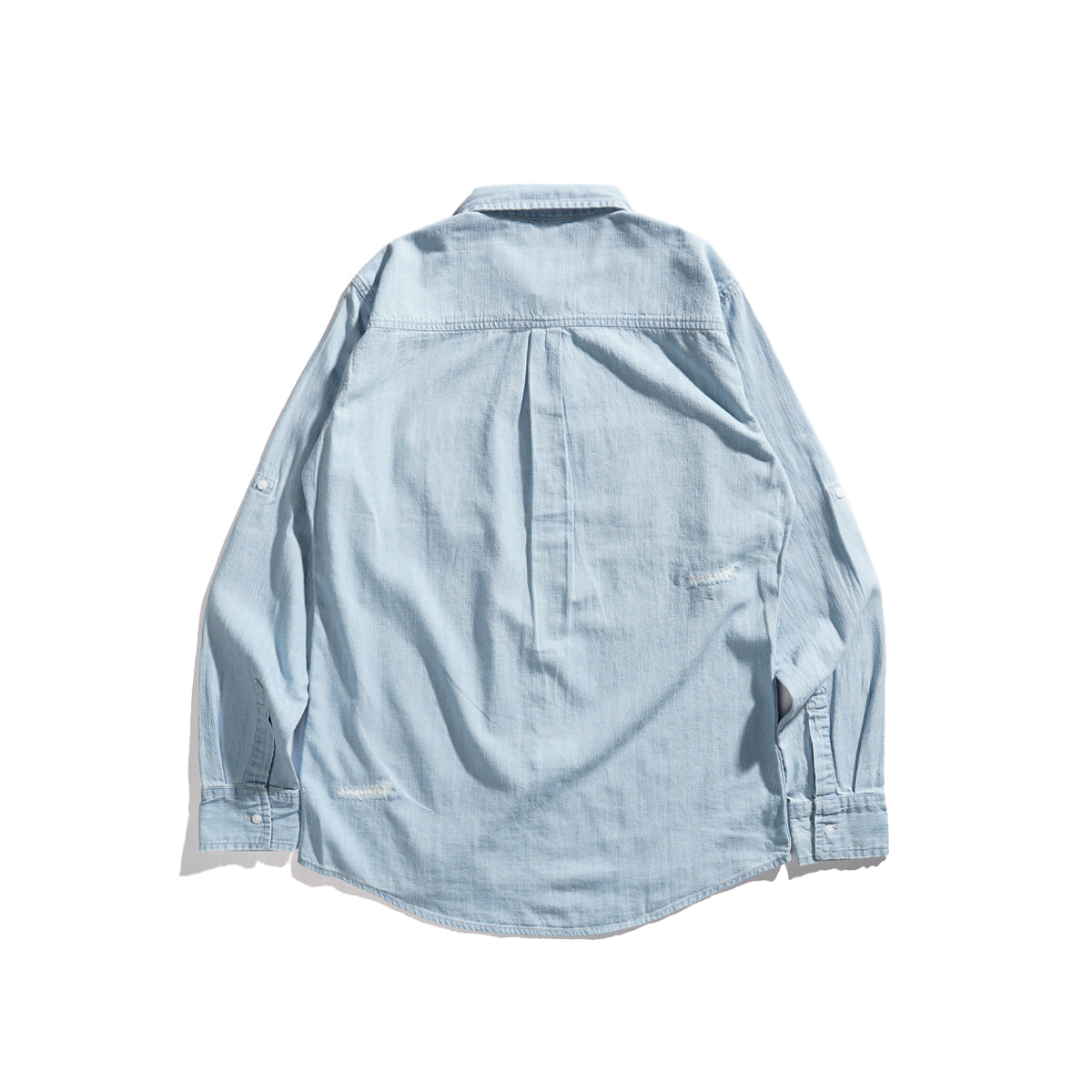 LEE COOPER SHIRT CHAMBRAY CHAD REPAIRED LIGHT BLUE