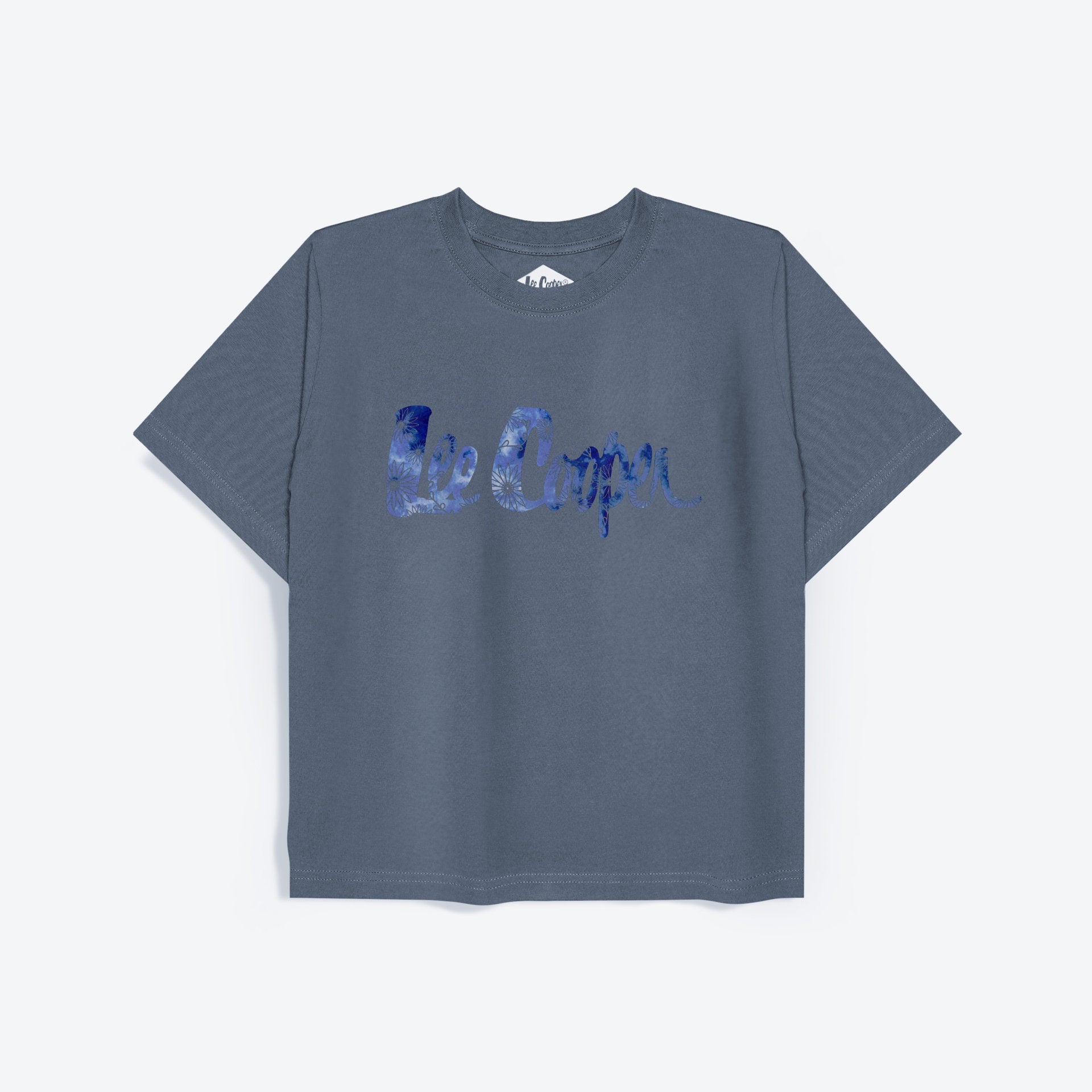 Lee Cooper T-Shirt Logotype Watercolor Women Light Grey