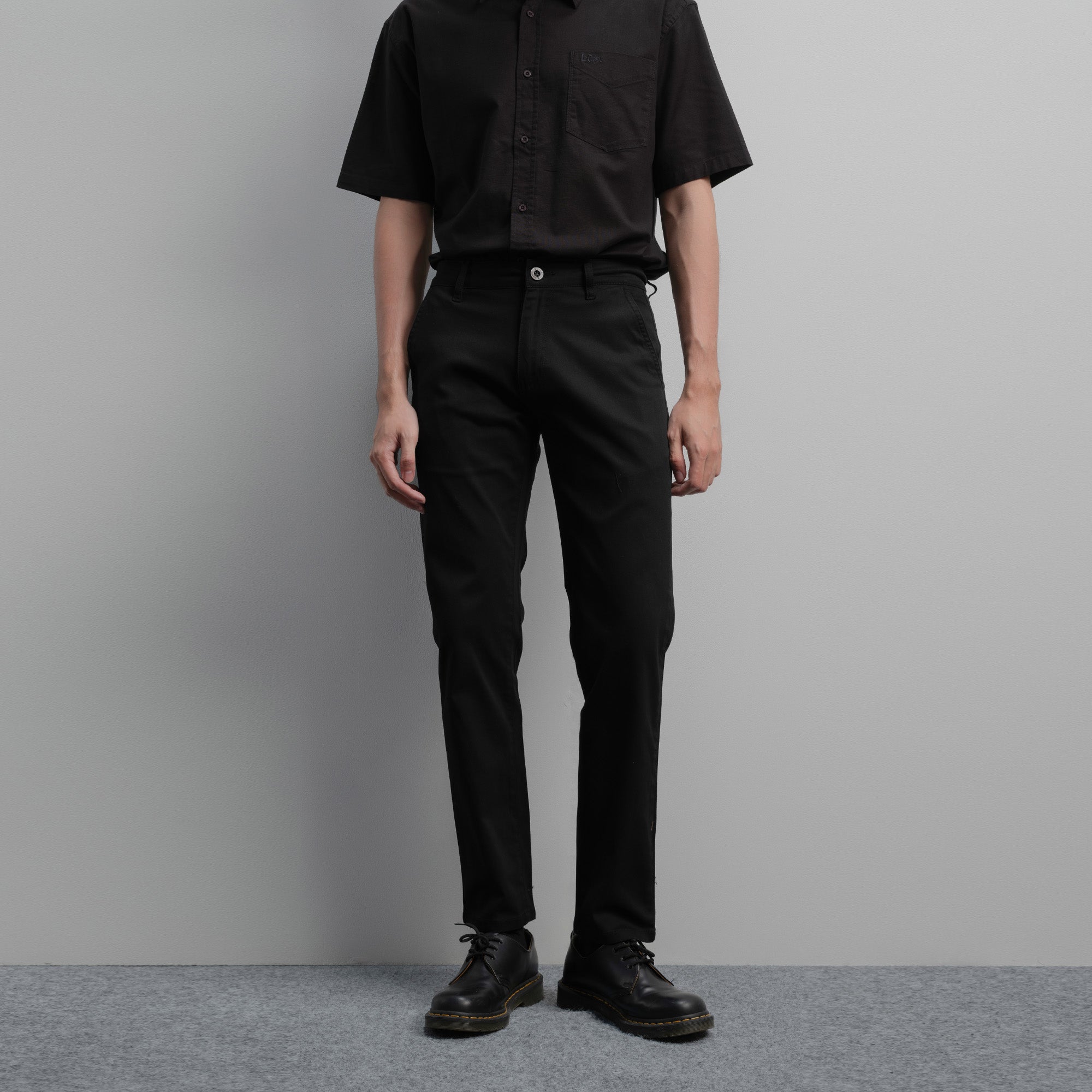 Lee Cooper Slim Fit Long Chino Philips Black
