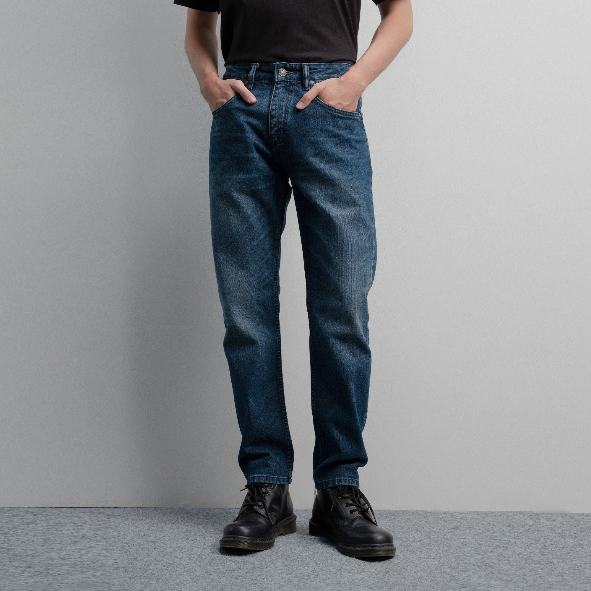 Lee Cooper Tapered Fit Jeans Arthur Worn Dark Blue 24