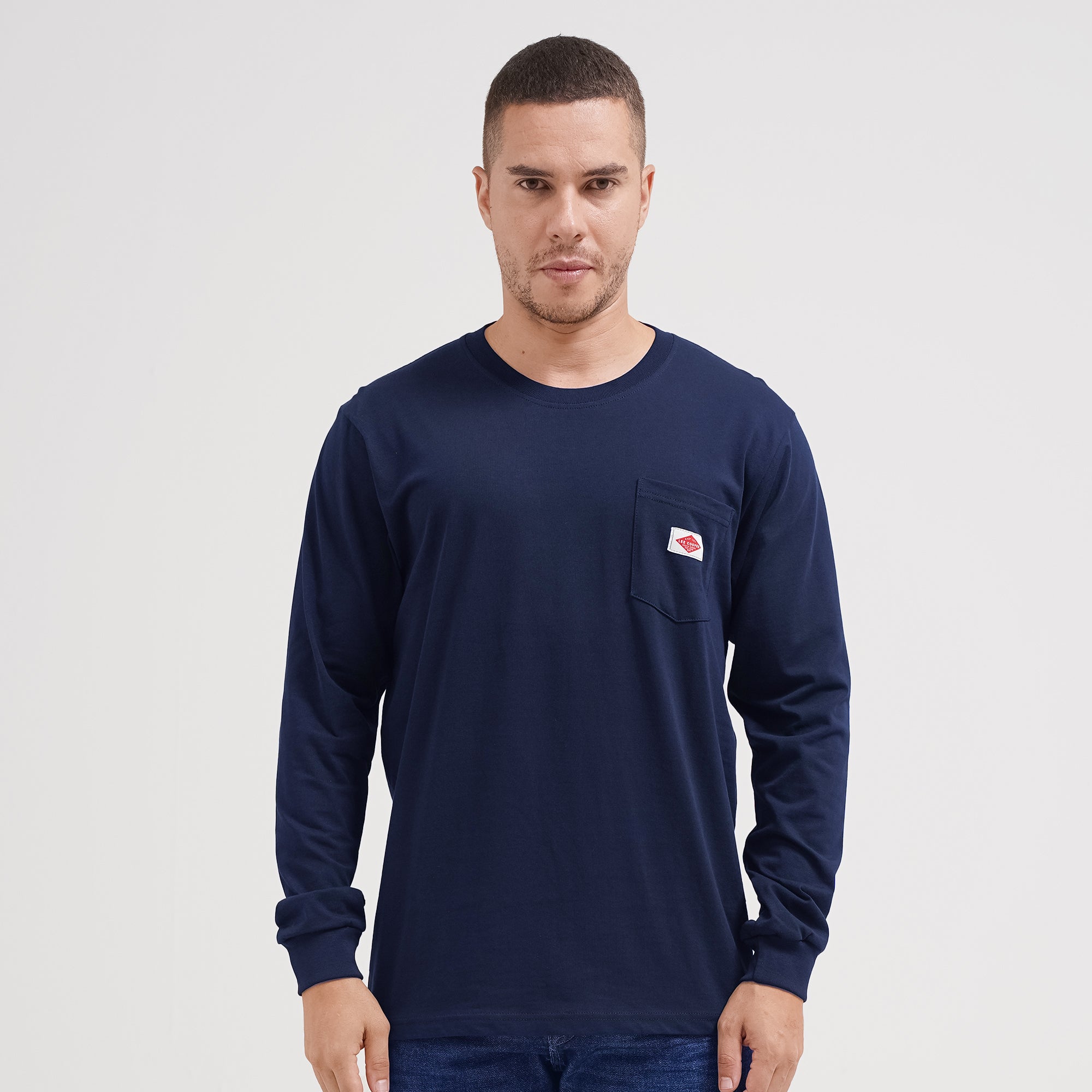 Lee Cooper Long Sleeve Label Logo Long Navy