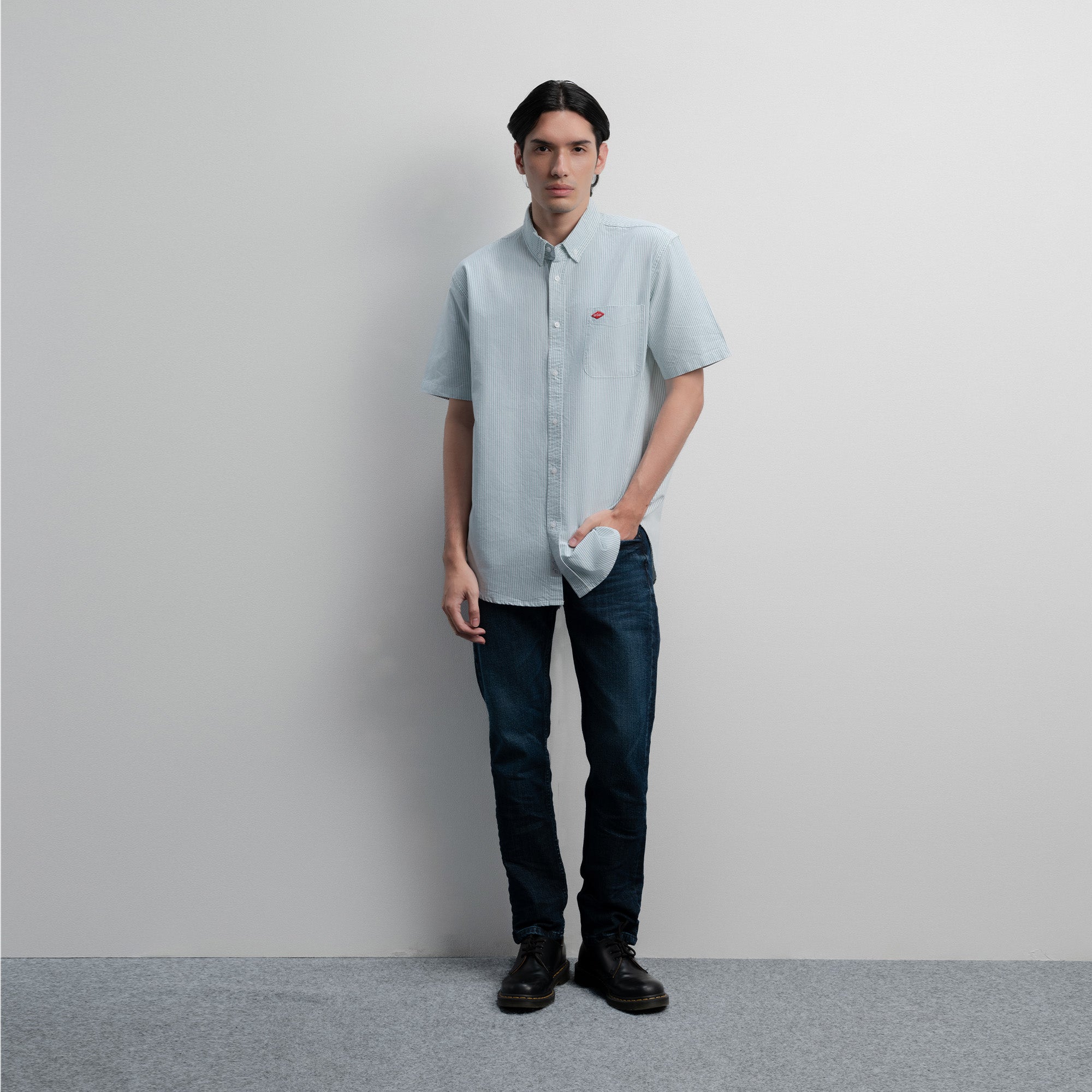 Lee Cooper Short Shirt Osmond Green White