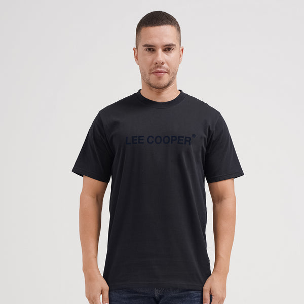 Lee Cooper T-Shirt Sans Serif Typo Black