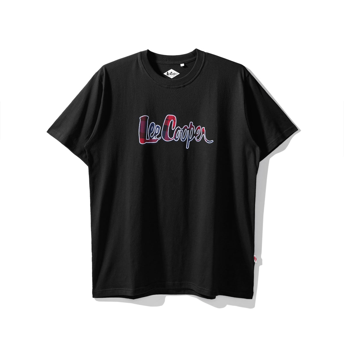 Lee Cooper T-Shirt Logotype Tartan Black