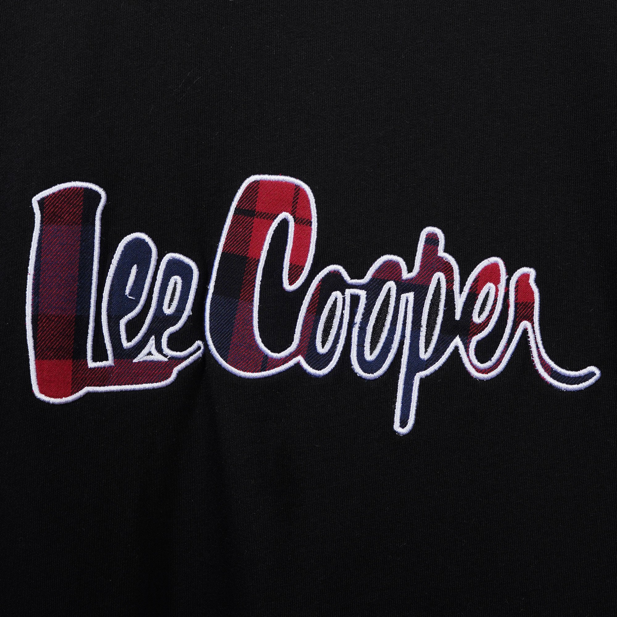 Lee Cooper T-Shirt Logotype Tartan Black