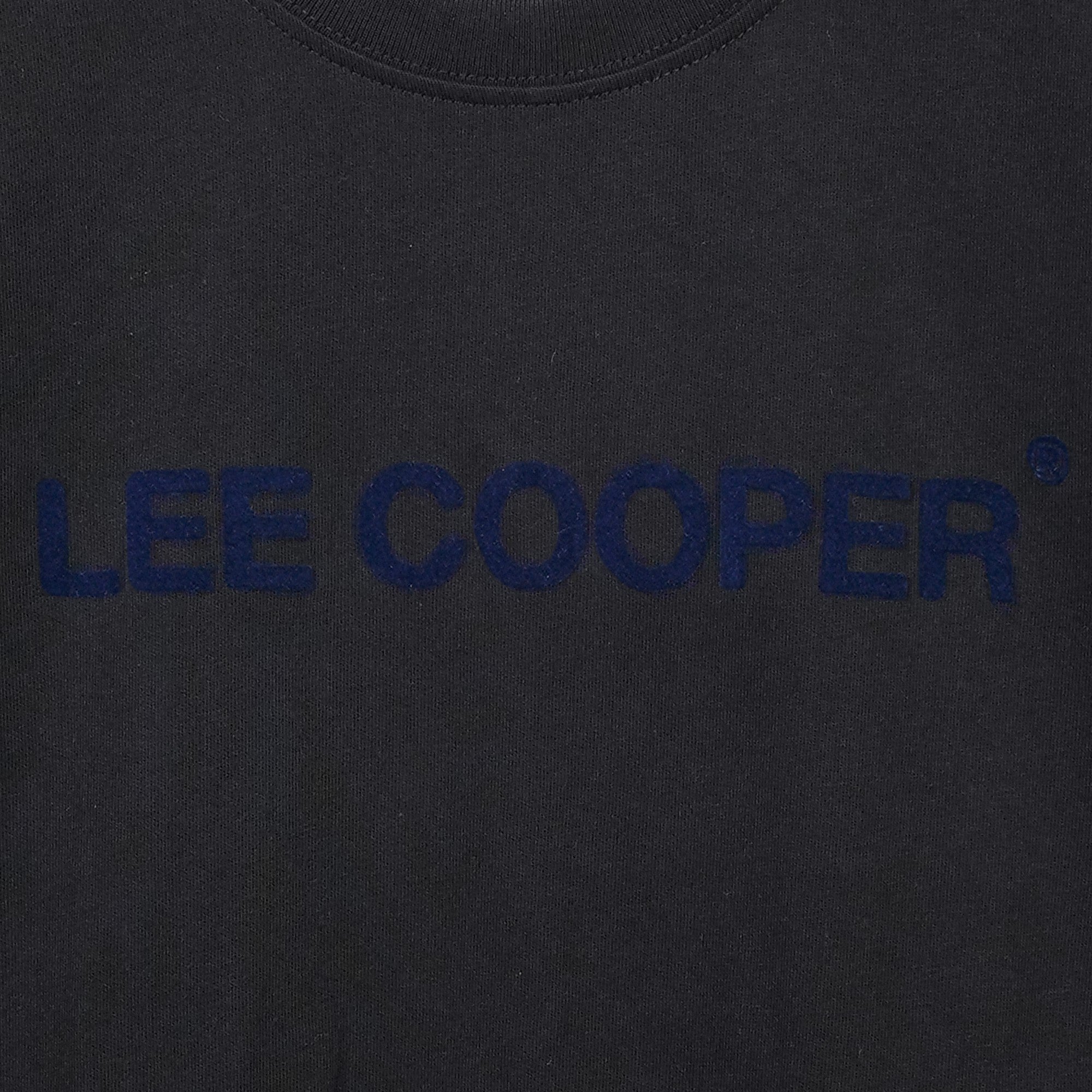 Lee Cooper T-Shirt Sans Serif Typo Black