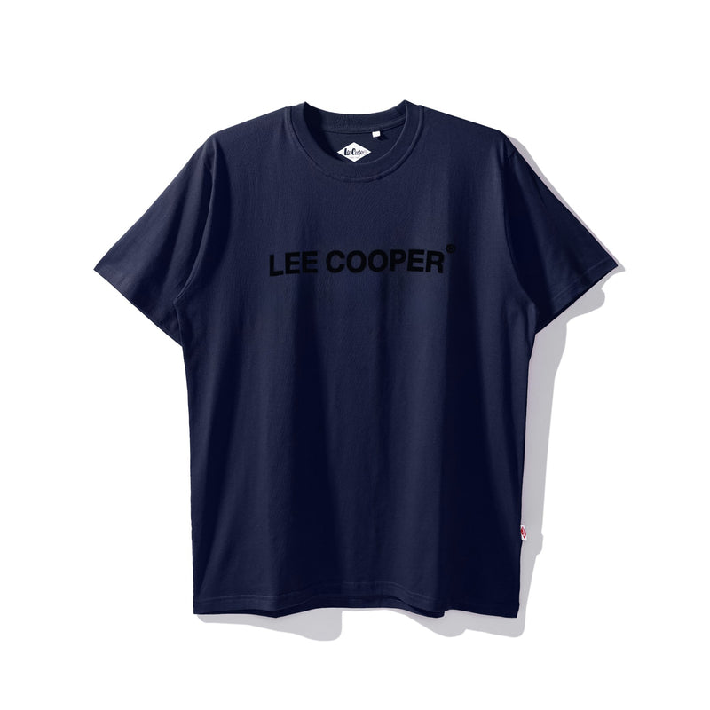 Lee Cooper T-Shirt Sans Serif Typo Navy