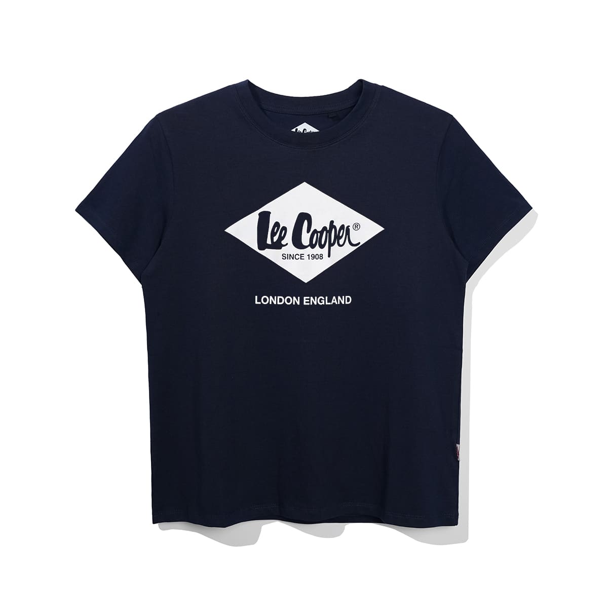 Lee Cooper Women T-Shirt White Diamond Logo  Navy