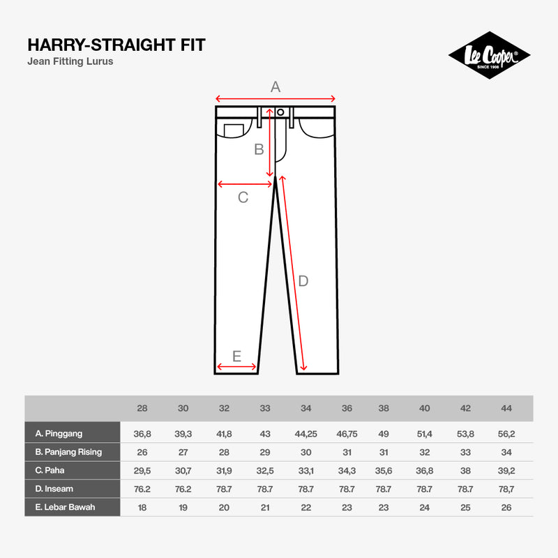 Lee Cooper Jeans Harry Classic Med Blue Needle