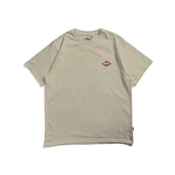 Lee Cooper T-Shirt Red Diamond Logo Block Cream