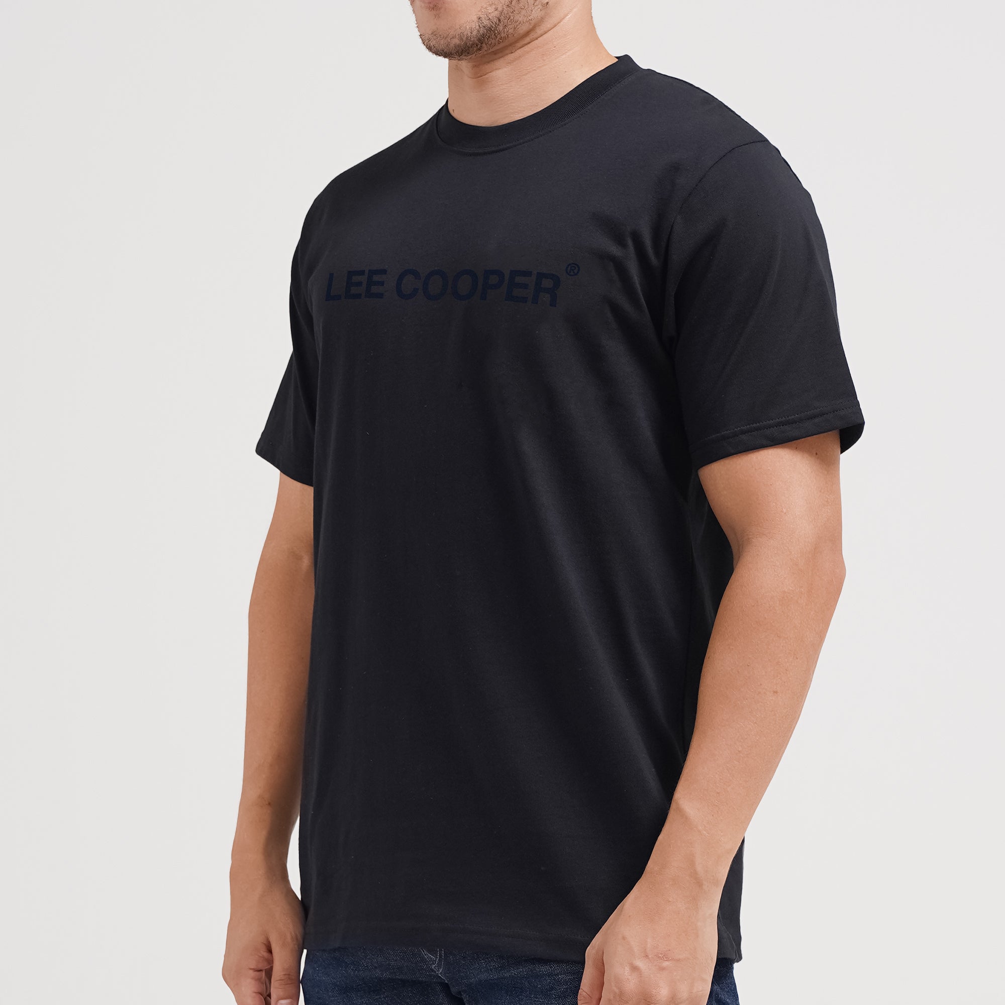 Lee Cooper T-Shirt Sans Serif Typo Black