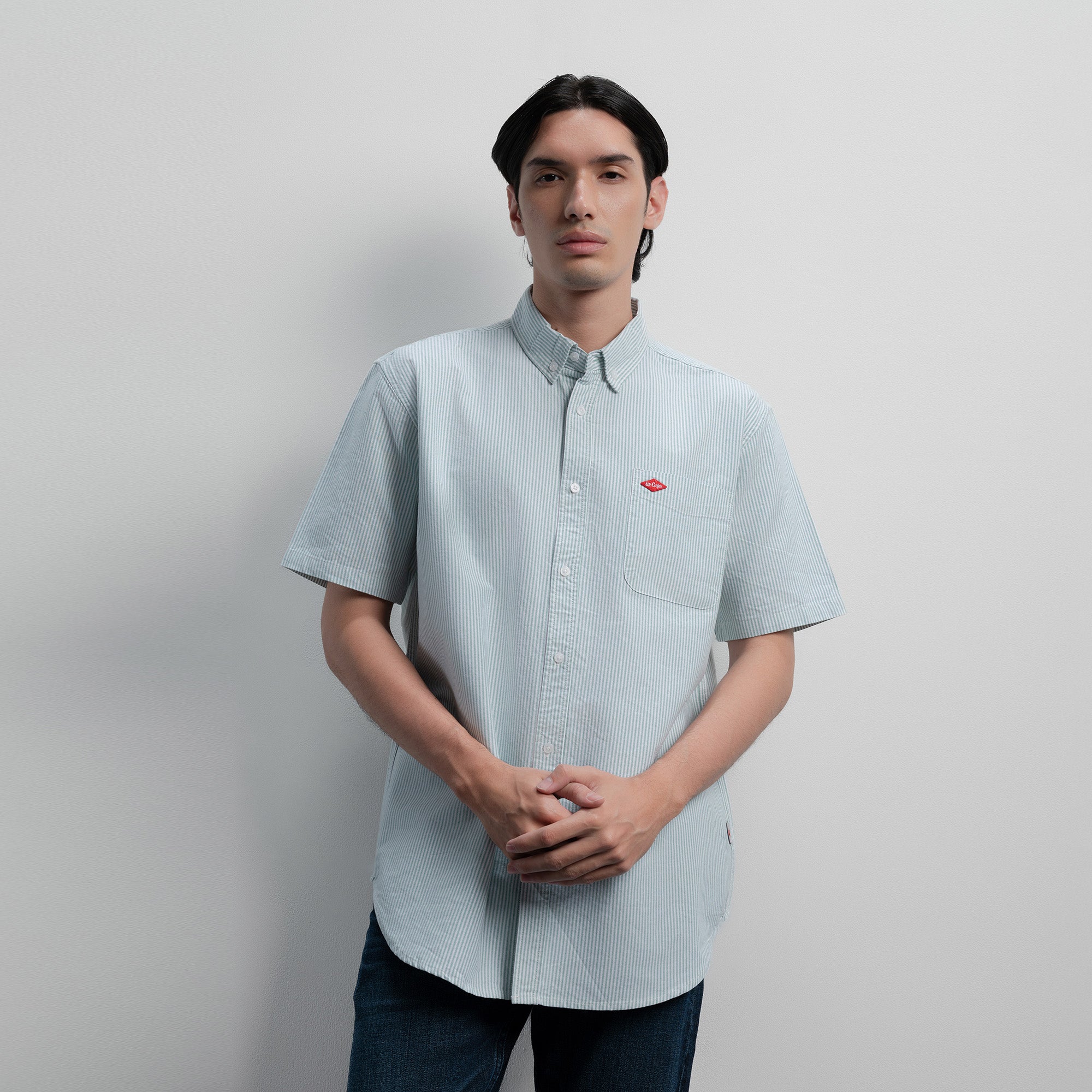 Lee Cooper Short Shirt Osmond Green White