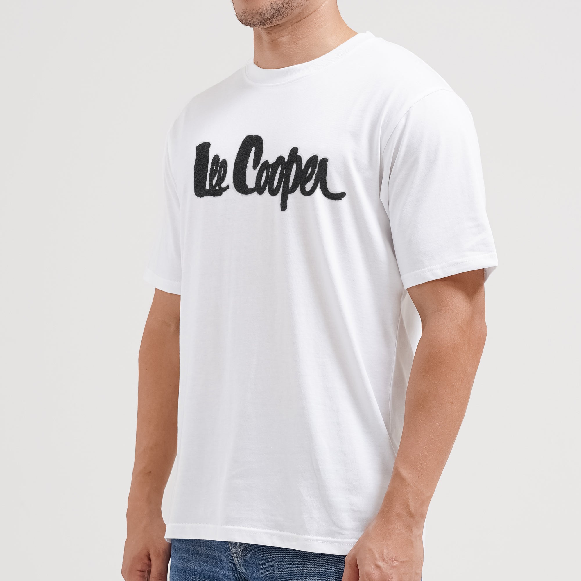 Lee Cooper T-Shirt Bold Logotype White