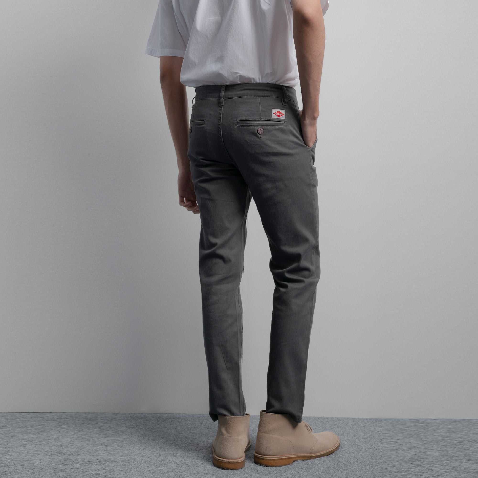 Lee Cooper Slim Fit Long Chino Philips Charcoal