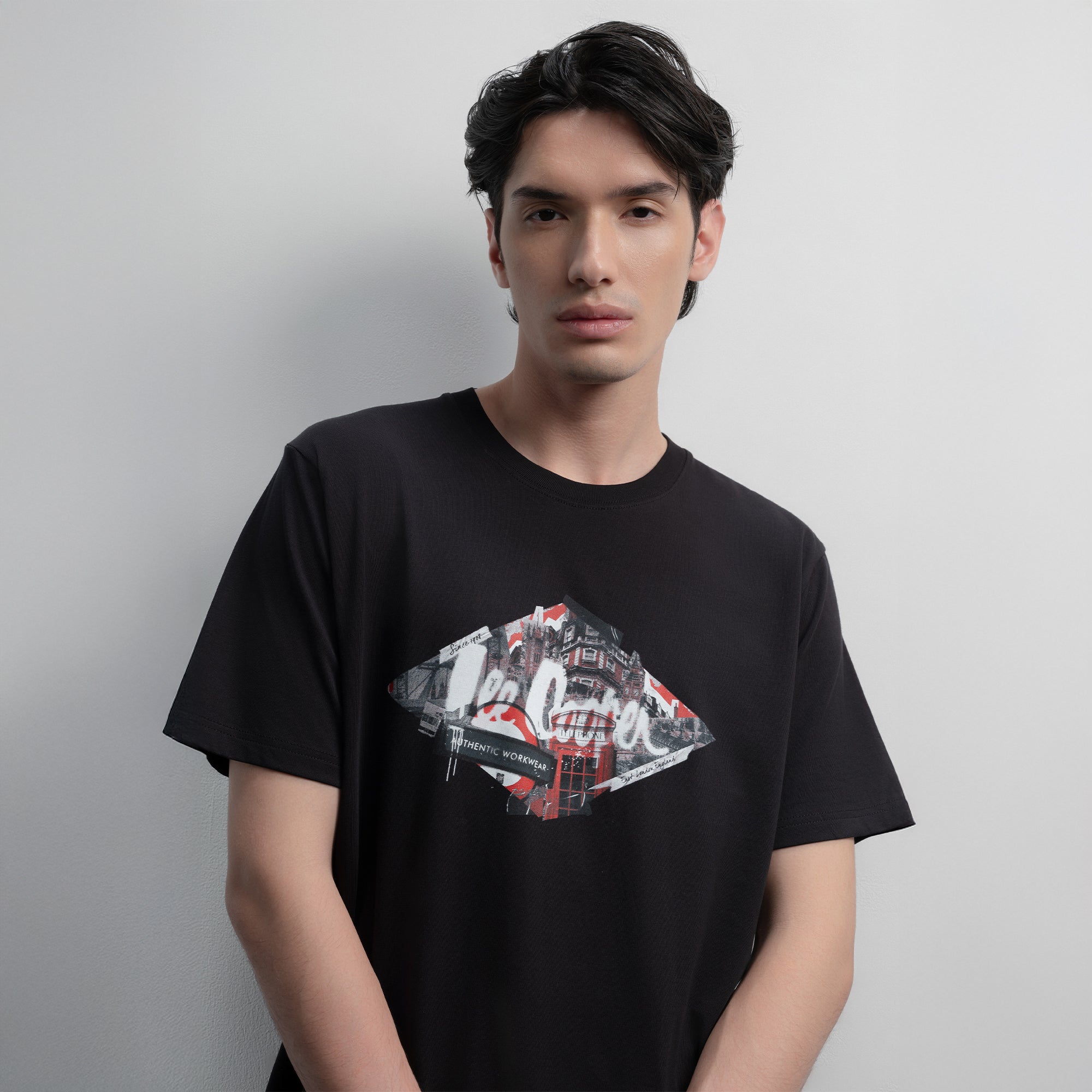 Lee Cooper T-Shirt Iconic London Collage Black