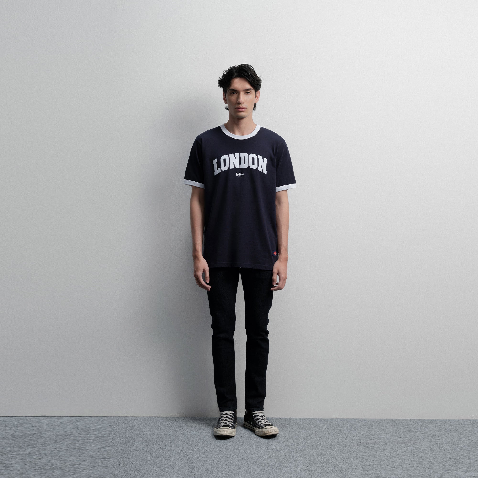 Lee Cooper T-Shirt London Team Ringer Navy