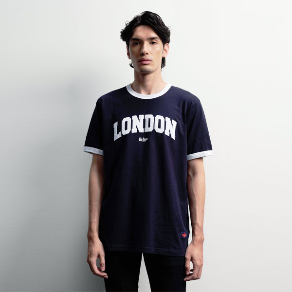 Lee Cooper T-Shirt London Team Ringer Navy
