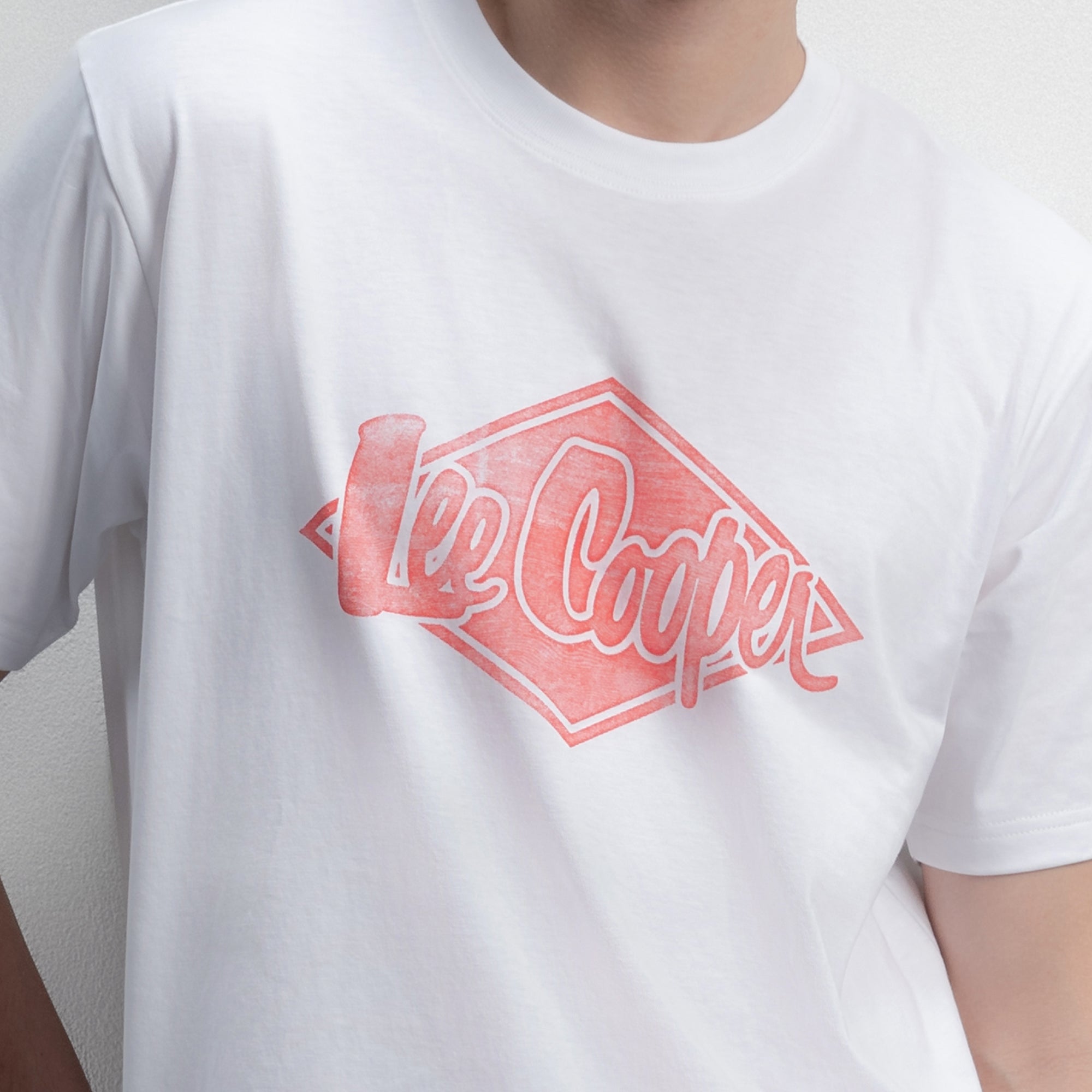 Lee Cooper T-Shirt Diamond Wood Stamp White