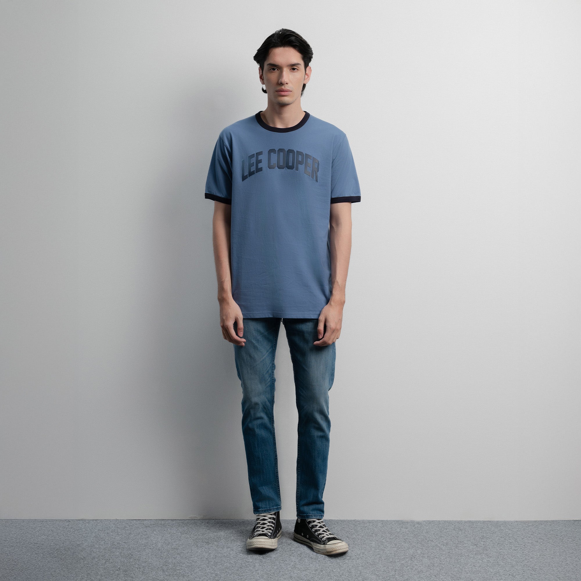 Lee Cooper T-Shirt League Ringer Steel Blue