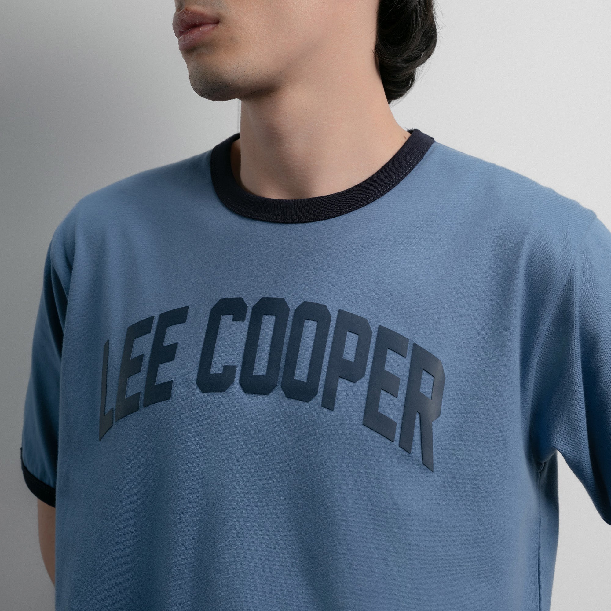 Lee Cooper T-Shirt League Ringer Steel Blue