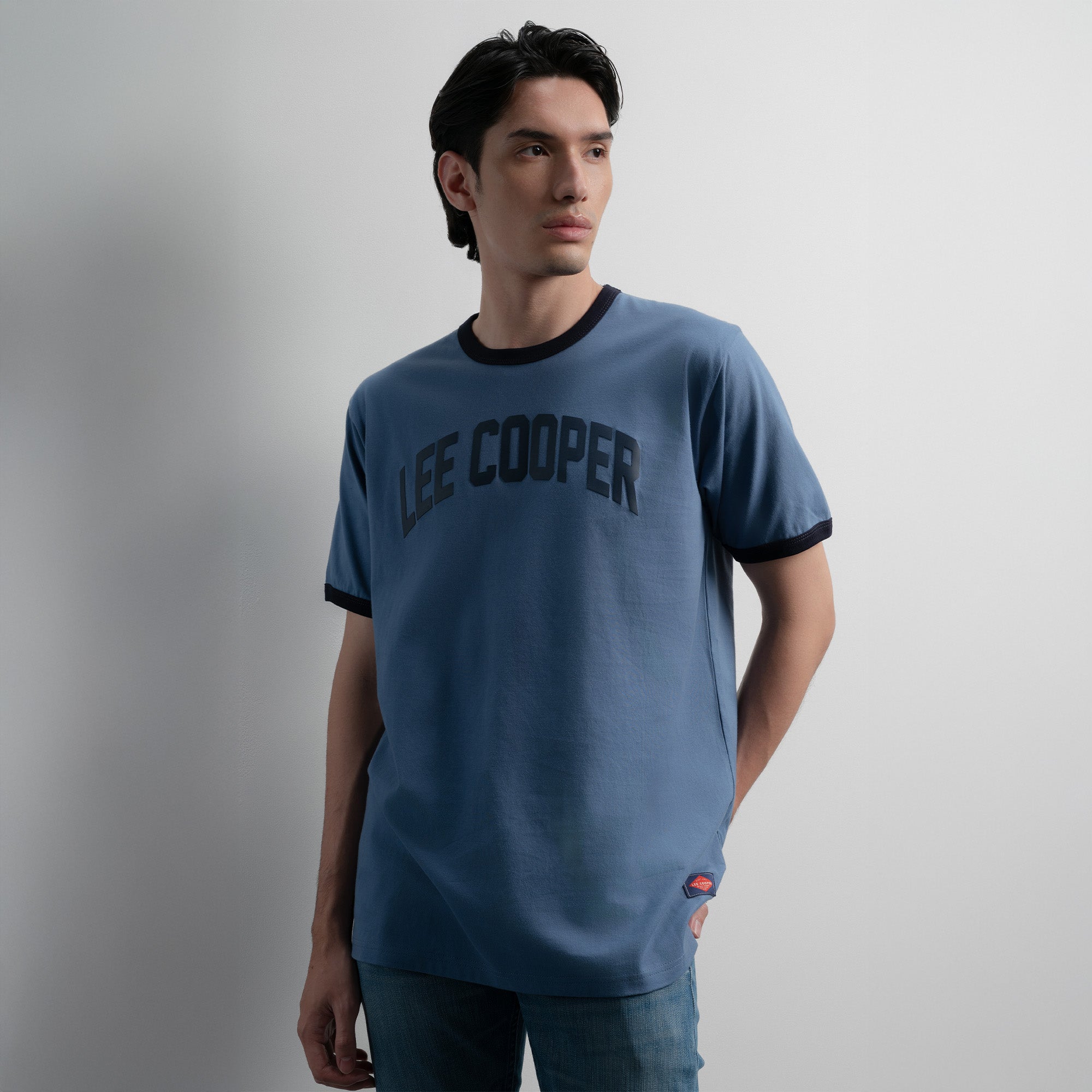 Lee Cooper T-Shirt League Ringer Steel Blue