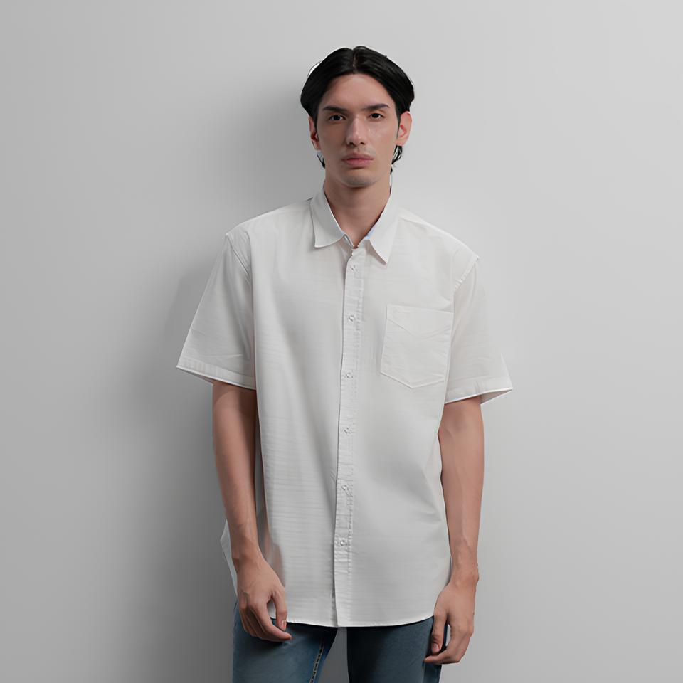 Lee Cooper Short Shirt Marlow White