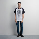 Lee Cooper T-Shirt Varsity Crest Raglan White