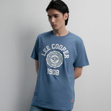Lee Cooper T-Shirt Varsity Crest Steel Blue