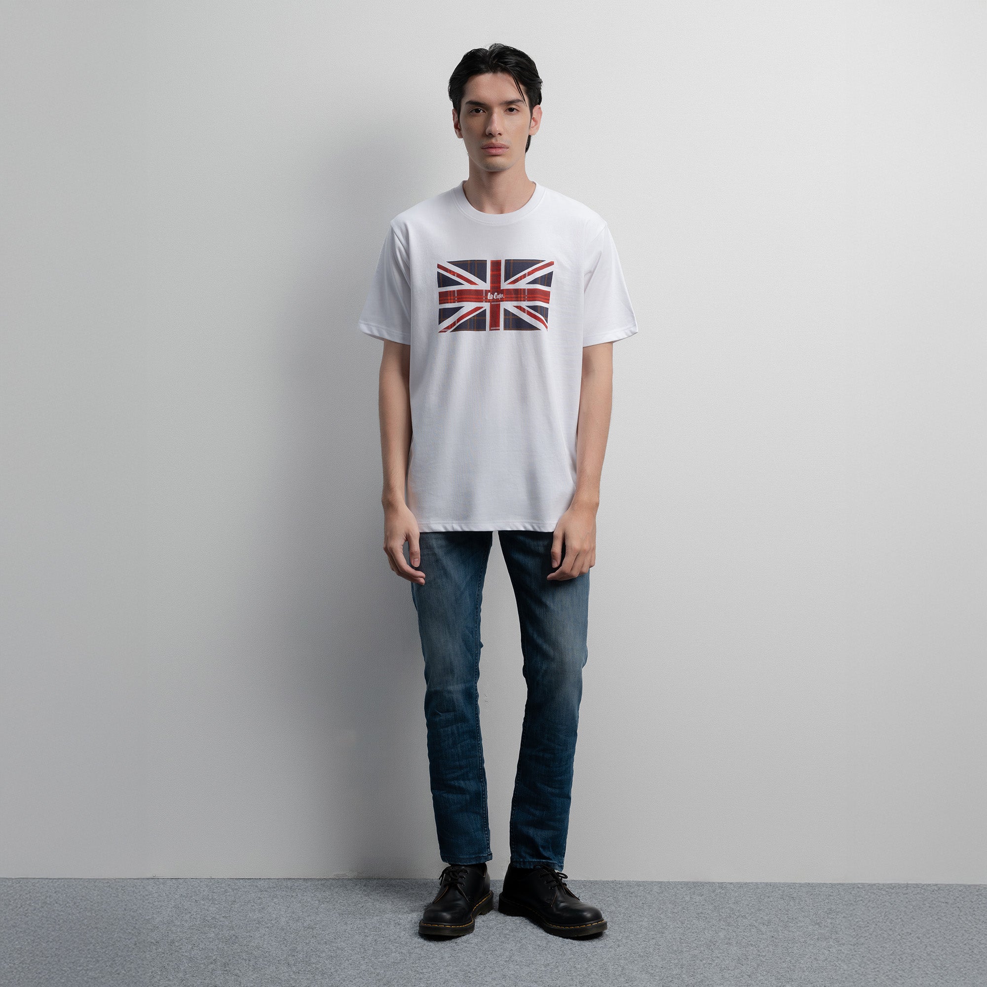 Lee Cooper T-Shirt British Tartan White