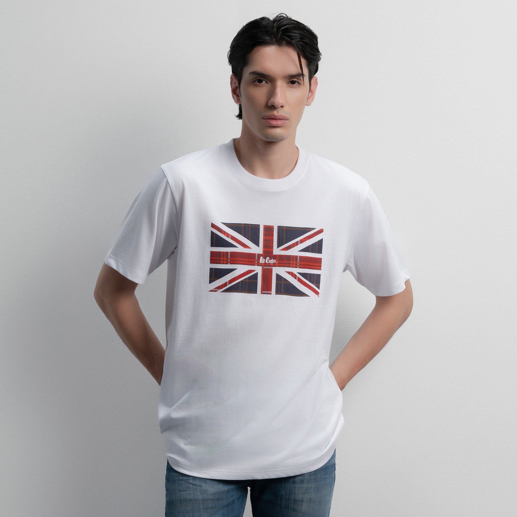 Lee Cooper T-Shirt British Tartan White