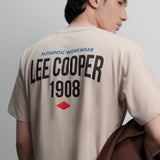Lee Cooper T-Shirt Union Jack Patch Biscuit