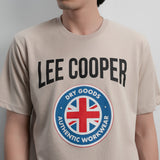 Lee Cooper T-Shirt Union Jack Patch Biscuit