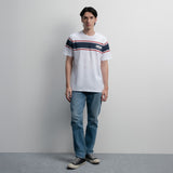 Lee Cooper T-Shirt Stripe Motion White