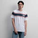 Lee Cooper T-Shirt Stripe Motion White